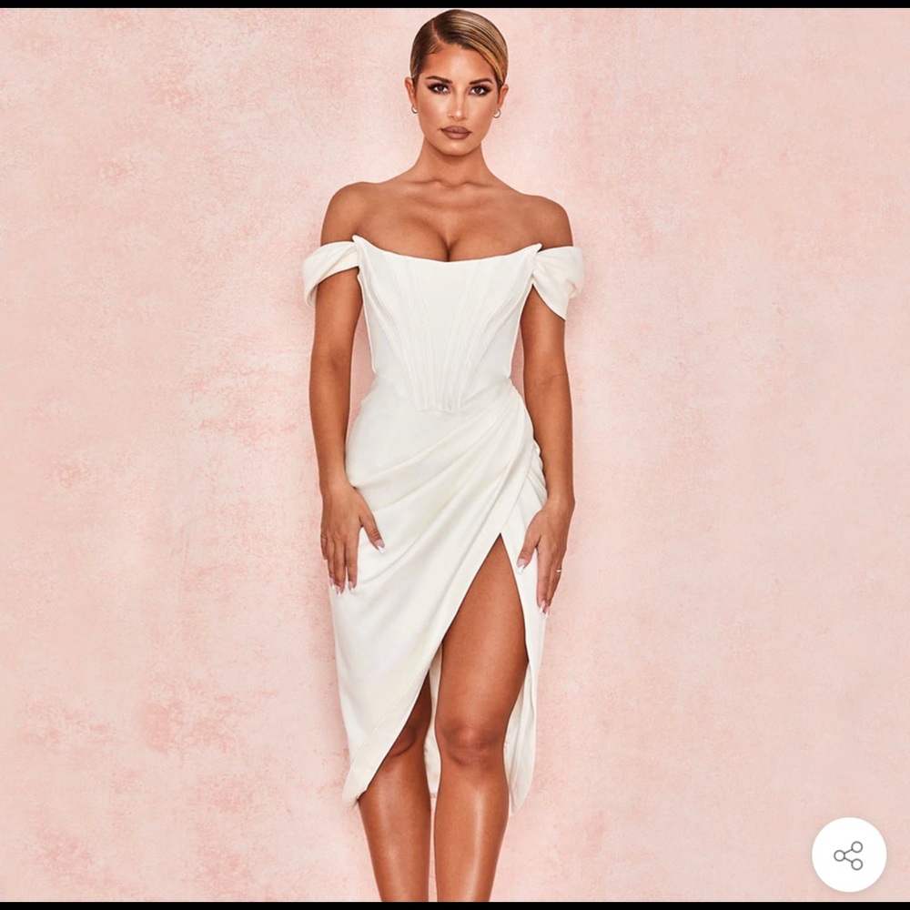 House of CB NEVER WORN white corset dress size M